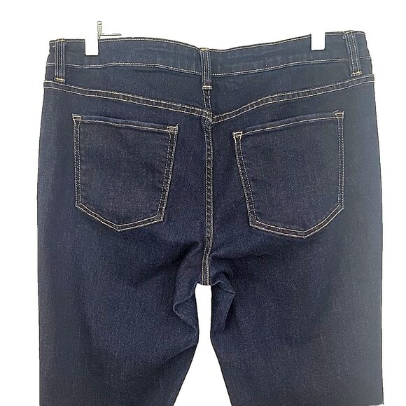 Liz Claiborne Womens Jeans Size 12 City Fit Skinny Leg Dark Blue 34x30.5 - Picture 4 of 8